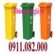 Chuyên sỉ thùng rác giá rẻ- thùng rác 120l 240l 660l màu xanh- lh 0911082000