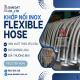 Khớp nối mềm inox mặt bích chống rung, khớp chống rung DN300, khớp nối inox chống rung