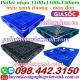 Pallet nhựa 1100x1100x150mm hàng mới màu xanh dương và đen