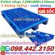 Pallet nhựa 1200x800x150mm 3 đường thẳng xanh dương - nhựa nguyên sinh