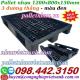 Pallet nhựa 1200x800x150mm màu đen 3 đường thẳng