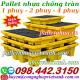 Pallet nhựa chống tràn dầu - hóa chất dùng đặt 1 phuy - 2 phuy - 4 phuy