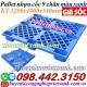 Pallet nhựa cốc 9 chân màu xanh - KT 1200x1000x140mm
