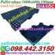 Pallet nhựa kê hàng 1000x600x100mm màu xanh