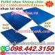 Pallet nhựa không chân 1000x600x35mm - nhựa tái sinh - xanh dương