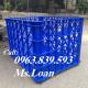Sóng nhựa hở hs022, sóng nhựa đựng hàng, rổ nhựa 8 bánh xe / 0963.839.593 Ms.Loan