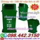 Thùng rác 100 lít nắp hở phía trước - có đế TR100H-Đ