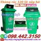 Thùng rác nắp hở 120 lít nhựa HDPE 2 bánh xe
