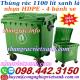 Thùng rác nhựa 1100 lít màu xanh lá - 4 bánh xe