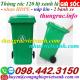 Thùng rác nhựa 120 lít màu xanh lá thanh lý xả kho giá cực sốc