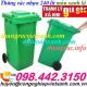 Thùng rác nhựa 240 lít nắp kín màu xanh lá - khuyến mãi siêu sốc