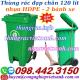 Thùng rác nhựa đạp chân 120 lít có 2 bánh xe