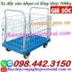 Xe đẩy hàng có lồng thép sàn nhựa 300kg