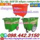 Xe thu gom rác 660 lít nhựa composite 4 bánh xe và 3 bánh xe